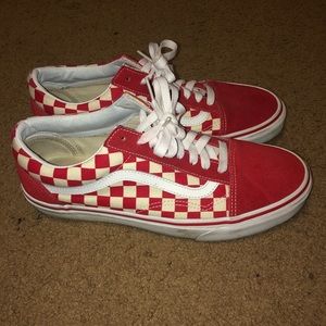 Red checkered vans